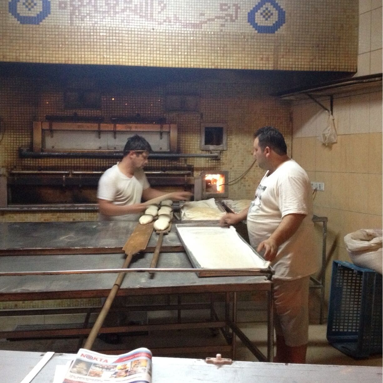 Baking bread in the night, so we can eat in the morning