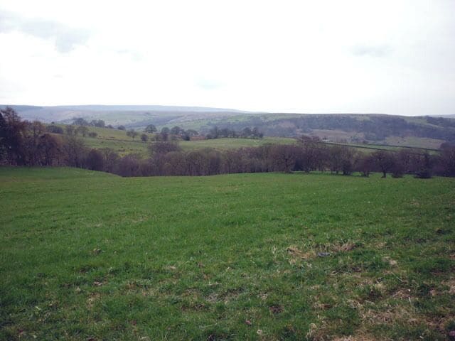 Looking over Crossdale The view from near Foss Bank. Beyond the small valley of Crossdale Beck is the larger valley of Hindburndale with the moors of Ward's Stone beyond.