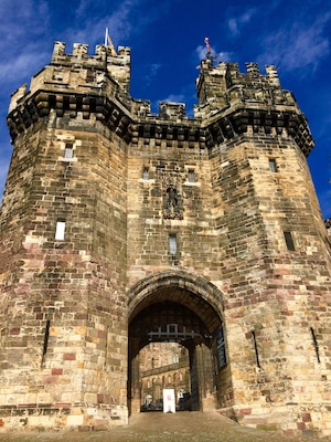 Lancaster Castle was used until a few years ago as one of HM Prisons. It is now open to the public and you can enter the cells and see where the Pendle Witches Trials took place in 1612.
