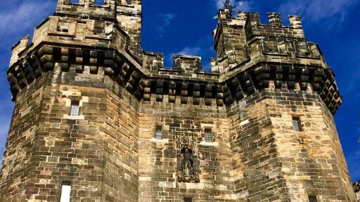 Lancaster Castle was used until a few years ago as one of HM Prisons. It is now open to the public and you can enter the cells and see where the Pendle Witches Trials took place in 1612.