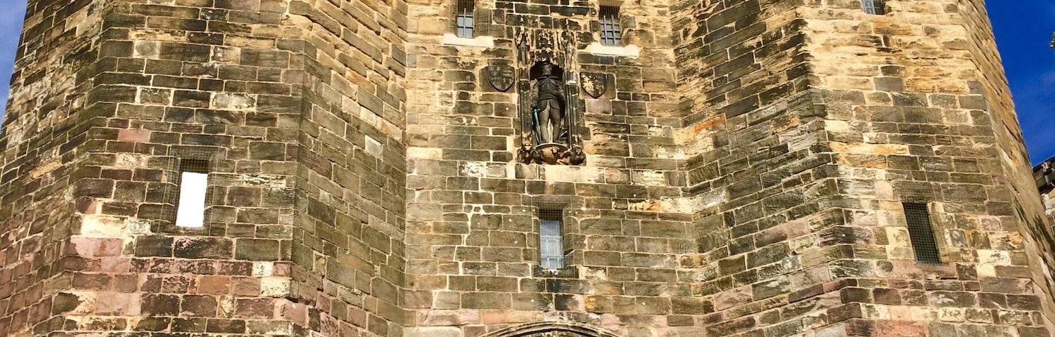 Lancaster Castle was used until a few years ago as one of HM Prisons. It is now open to the public and you can enter the cells and see where the Pendle Witches Trials took place in 1612.