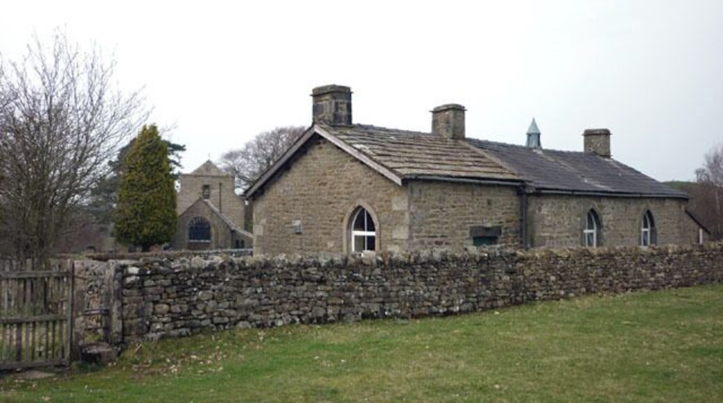 The old school house, Lowgill The Church of the Good Shepherd beyond. There is a new school closer to the village.