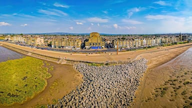 A view of Morecambe, a seaside town in the City of Lancaster district in Lancashire, England