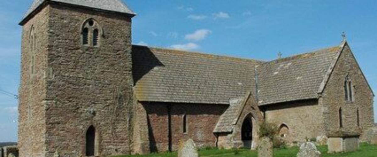 St James' parish church, Kimbolton, Herefordshire, seen from the southwest