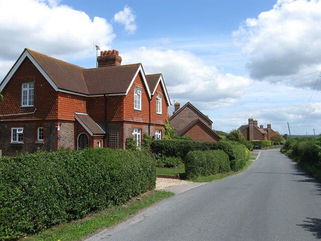 West Gote Cottages On Gote Lane and the only buildings on the lane until the construction of Sadlers Way housing estate in the 1980s completed the infilling of land bounded by the rural lanes to the south of Ringmer village.