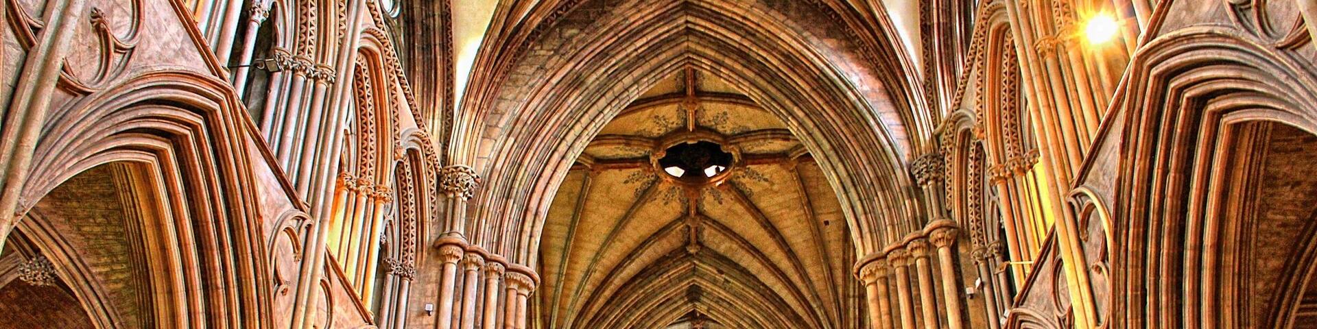 Lichfield cathedral is a Norman and Gothic Cathedral, it is also known as Three Spiral church. #details #travel #red #architecture #nationalpark #England