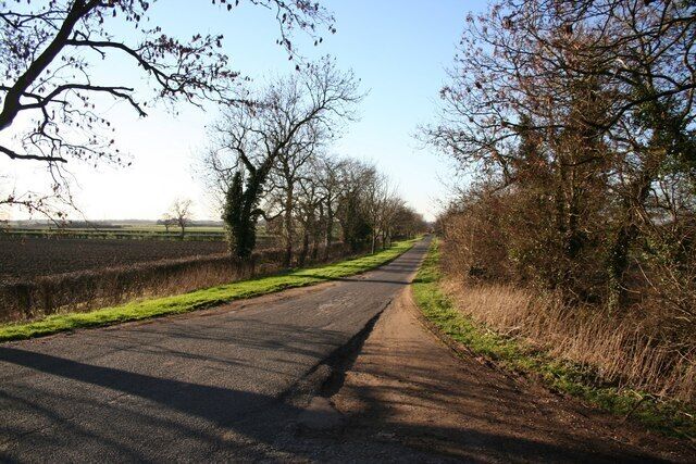 Somerton Gate Lane Looking west along Somerton Gate Lane from the old railway crossing