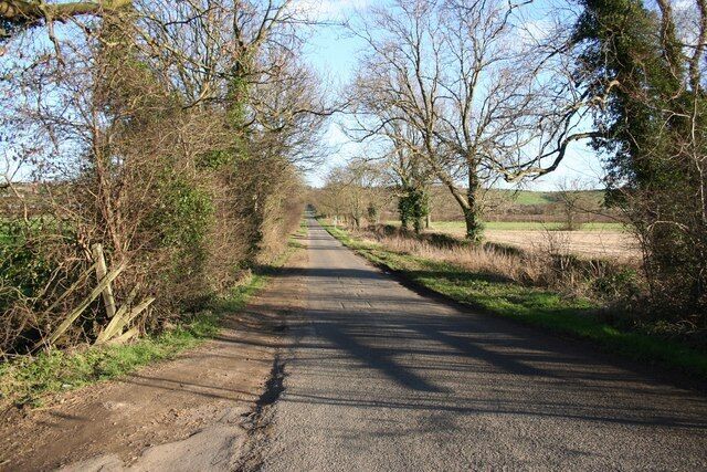 Somerton Gate Lane Looking east along Somerton Gate Lane from the old railway crossing
