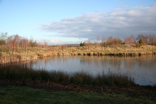 Pond at Burton Fen One of several ponds between the Fossdyke and Saxilby Road at Burton Fen