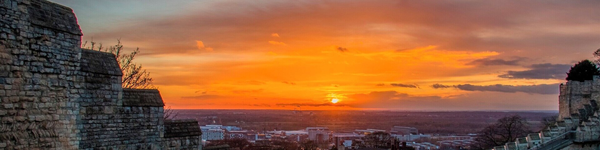 Lincoln Castle at sunset.
Lincoln, England