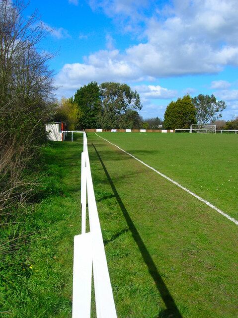 Clymping FC Non-league side from the West Sussex Intermediate League premier division. This looks towards the northern goal end at their ground in Church Lane.