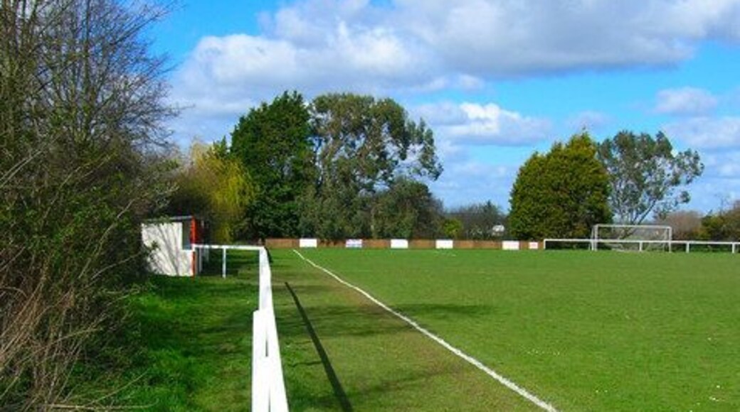 Clymping FC Non-league side from the West Sussex Intermediate League premier division. This looks towards the northern goal end at their ground in Church Lane.