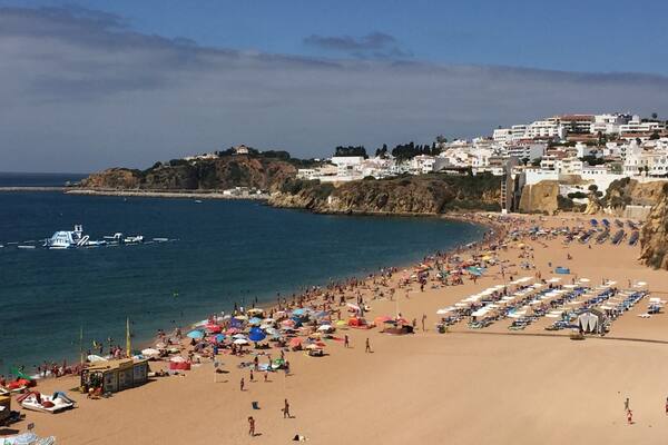 This beach in Albufeira is amazing!
