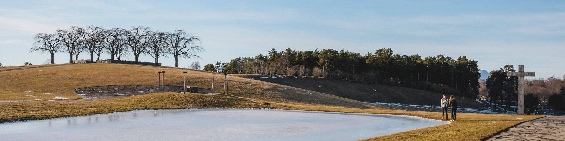 Manmade lake in Edskede, Sweden