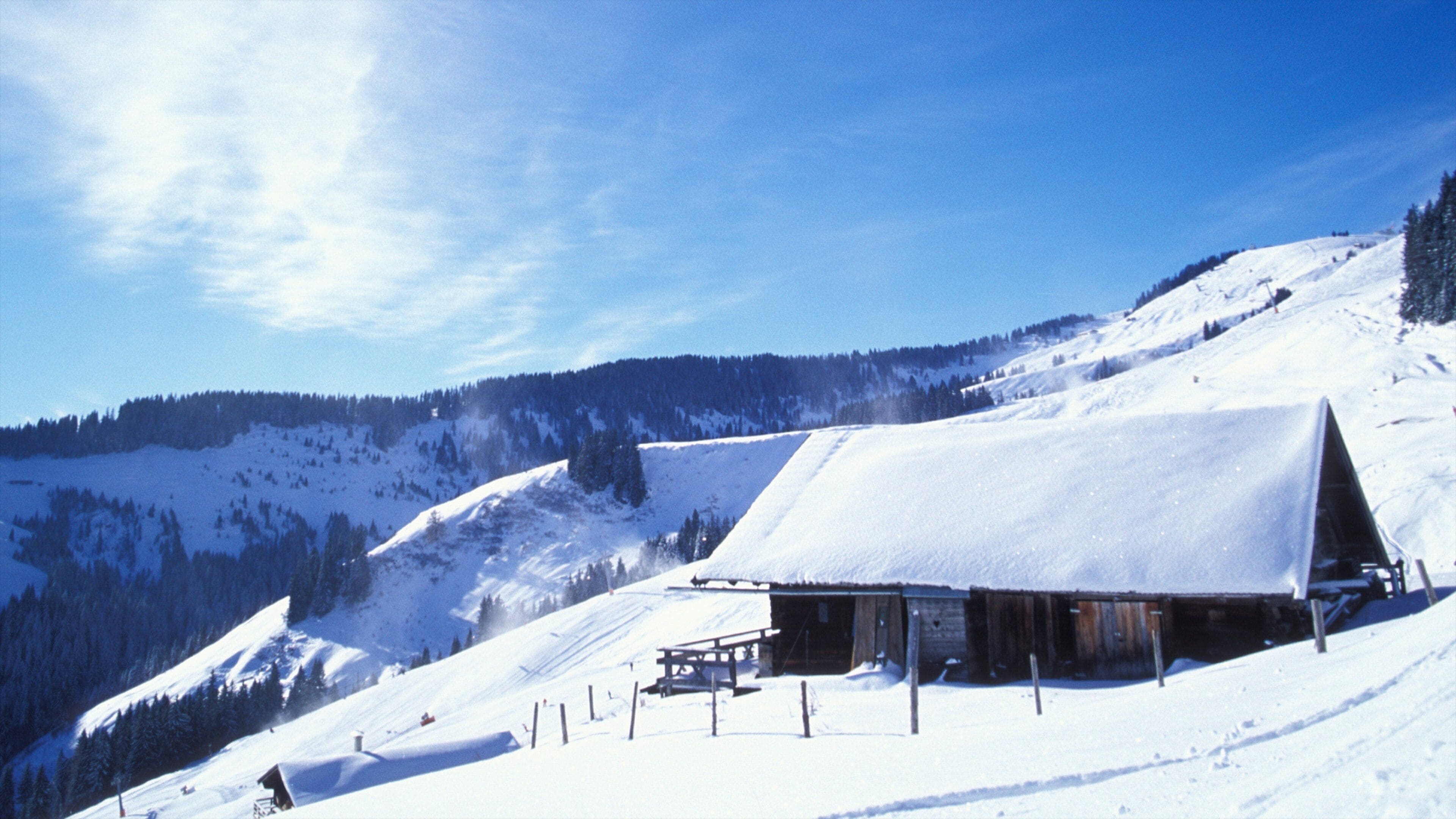 Ellmau showing landscape views, a house and snow