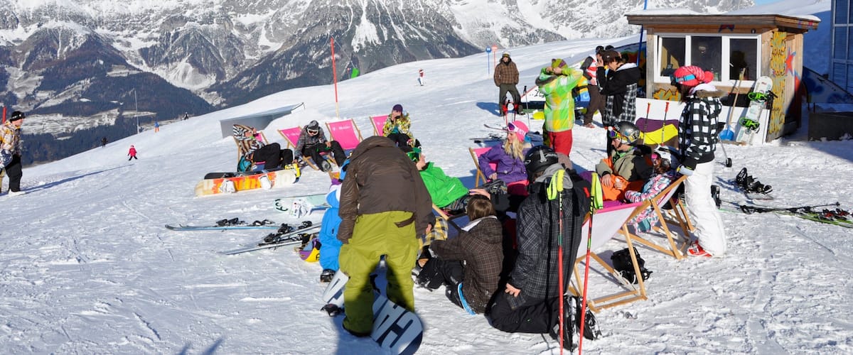 Ellmau som omfatter udsigt over landskaber, snowboarding og skiløb