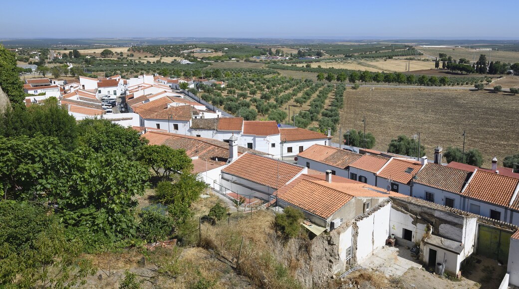 View over Serpa surroundings from the castle ramparts, Alentejo, Portugal