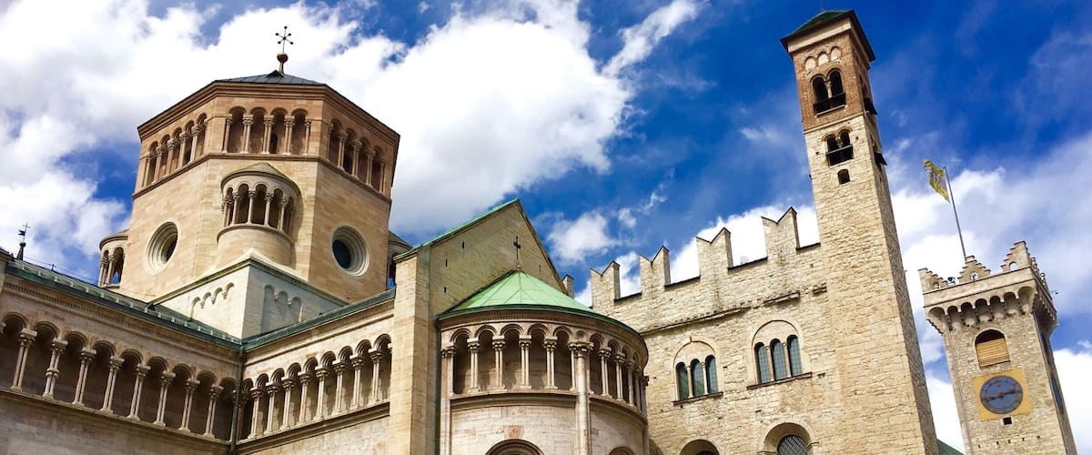 Romanesque-Gothic Cathedral and Palazzo Pretorio, at Trento, Italy