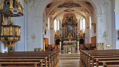 Catholic Parish Church "Mariä Himmelfahrt" in Grafenau, Germany.