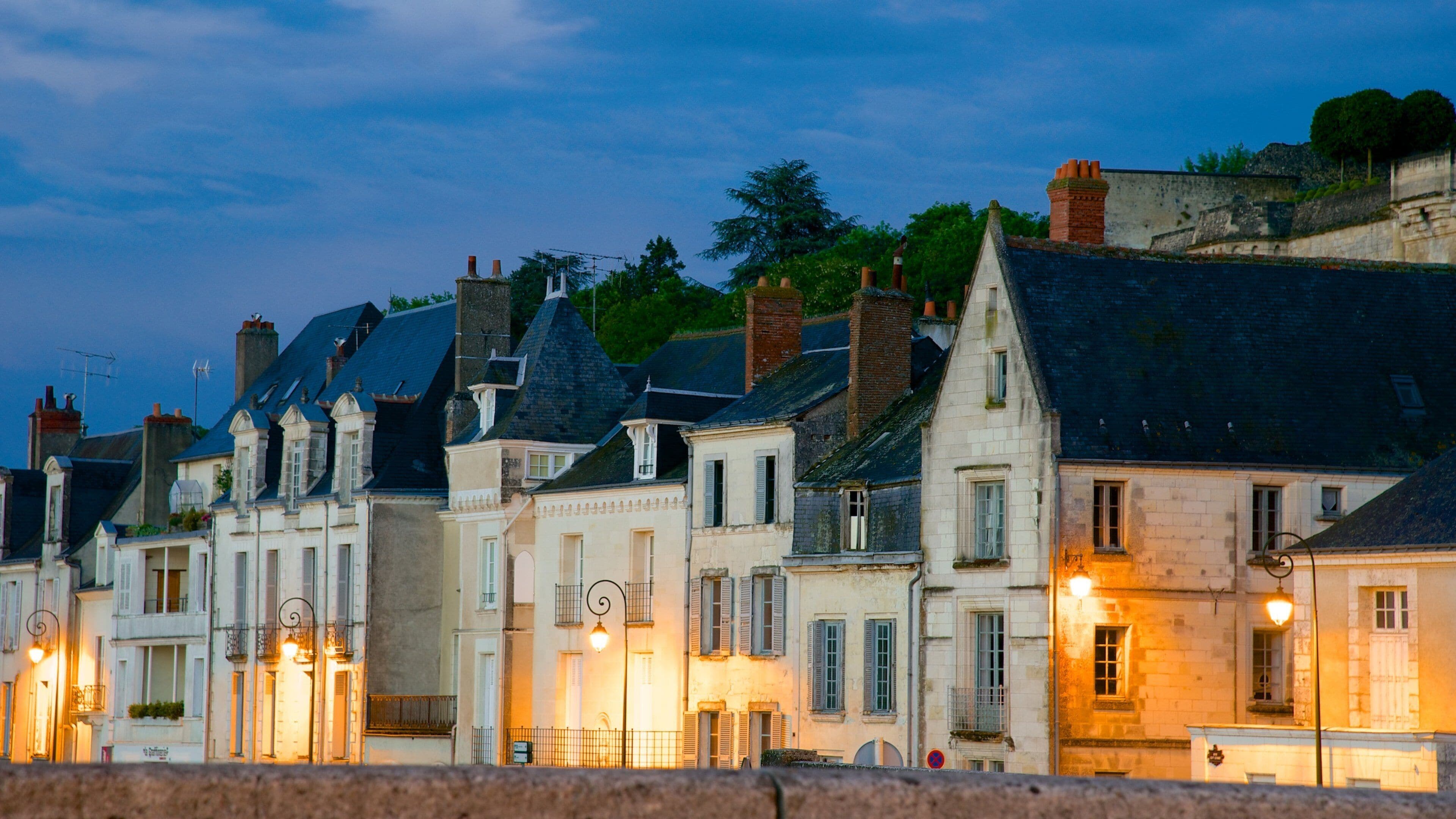 Amboise toont nachtleven en een stad