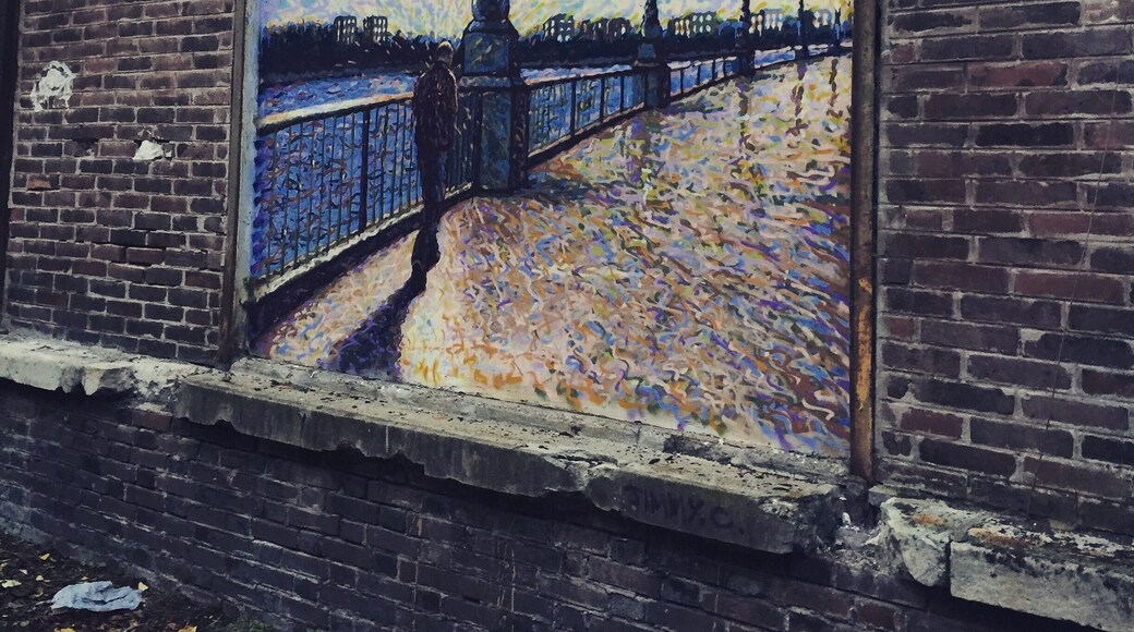 Watching through the windows in the abandoned military fort of Aubervilliers at the door of Paris #graffiti