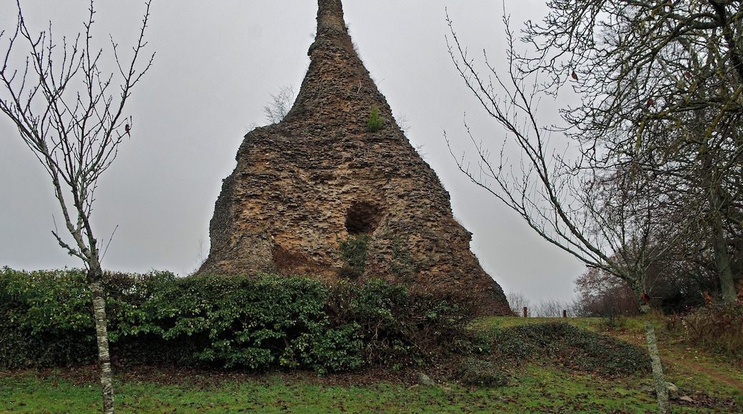 Autun (Saône-et-Loire) La Pyramide de Couhard (ou Pierre de Couhard). Le nom est celui du hameau de Couhard situé dans les hauteurs d'Autun. La ville d'Autun (Augustodunum)a été fondée par les Romains vers la fin du 1er siècle. Elle est la ville nouvelle remplaçant Bibracte, capitale des Eduens située sur le Mont-Beuvray. La France compte quatre pyramides connues : à Falicon, près de Nice, à Couhard, près d’Autun, à Plouézoch et à Carnac. Mais il y en eut certainement d'autres. La pyramide de Couhard daterait du Ier siècle. Sa hauteur d'origine devait atteindre 33 mètres. La forme devait être pyramidale. La tradition veut que la pyramide fut autrefois recouverte de marbre, mais ce fut plus probablement de calcaire blanc. Le parement aurait été arraché et réutilisé dans la construction de l'église et des maisons de Couhard, il ne reste que le blocage*. La pente qui descend depuis la pyramide vers la ville était en partie occupée par une nécropole, le Champ des Urnes. Cette nécropole s'étendait le long de la voie d'Agrippa (en direction de Chalon). Un médaillon d'or retrouvé sur place avec ces mots "Gloria Aedorum druidumque" laisse penser que cette pyramide servit de tombeau à Dividiacus, célèbre druide de la région. En 1640, l'abbé de Castille fit creuser l'édifice afin de découvrir une chambre intérieure. Recherche infructueuse, l'édifice étant plein. En 1960, lors de travaux de consolidation, on découvrit une plaquette de plomb, probablement du IIe siècle, avec des inscriptions certainement en rapport avec un rite magique, tablette conservée au musée Rolin. Cette tablette de 16cm sur 6, porte des inscriptions maléfiques en latin et en grec, ainsi qu’une grande croix. Blocage : type de maçonnerie appelée "opus caementicium", qui utilise du mortier, formé d'un mélange de sable (ou de pouzzolane) et de chaux, pour lier de petits blocs de roche concassée.