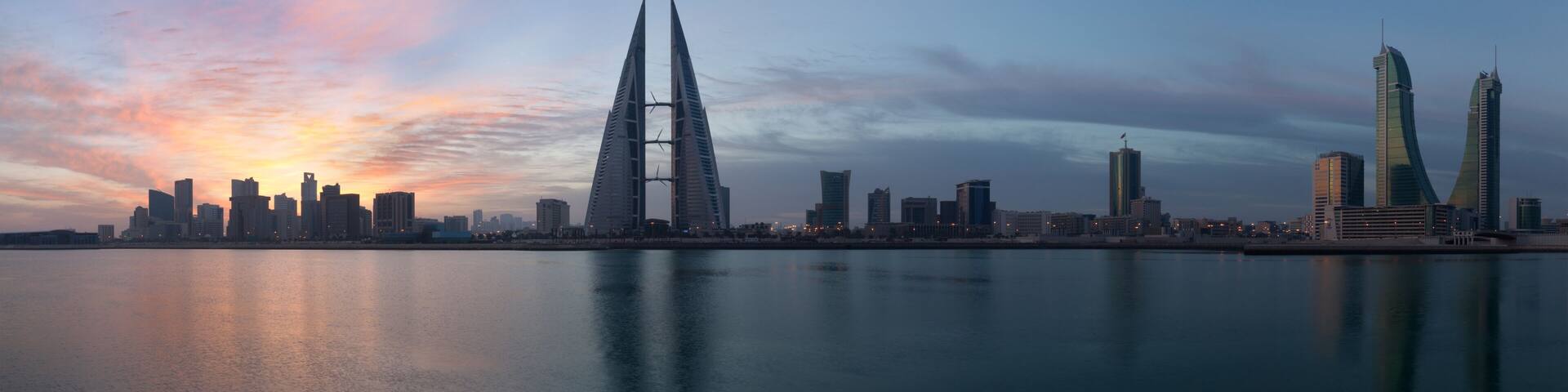 A beautiful view of Bahrain skyline from Bahrain bay
