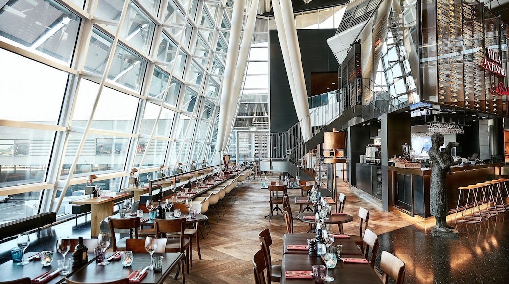 Zurich which includes interior views, a bar and an airport