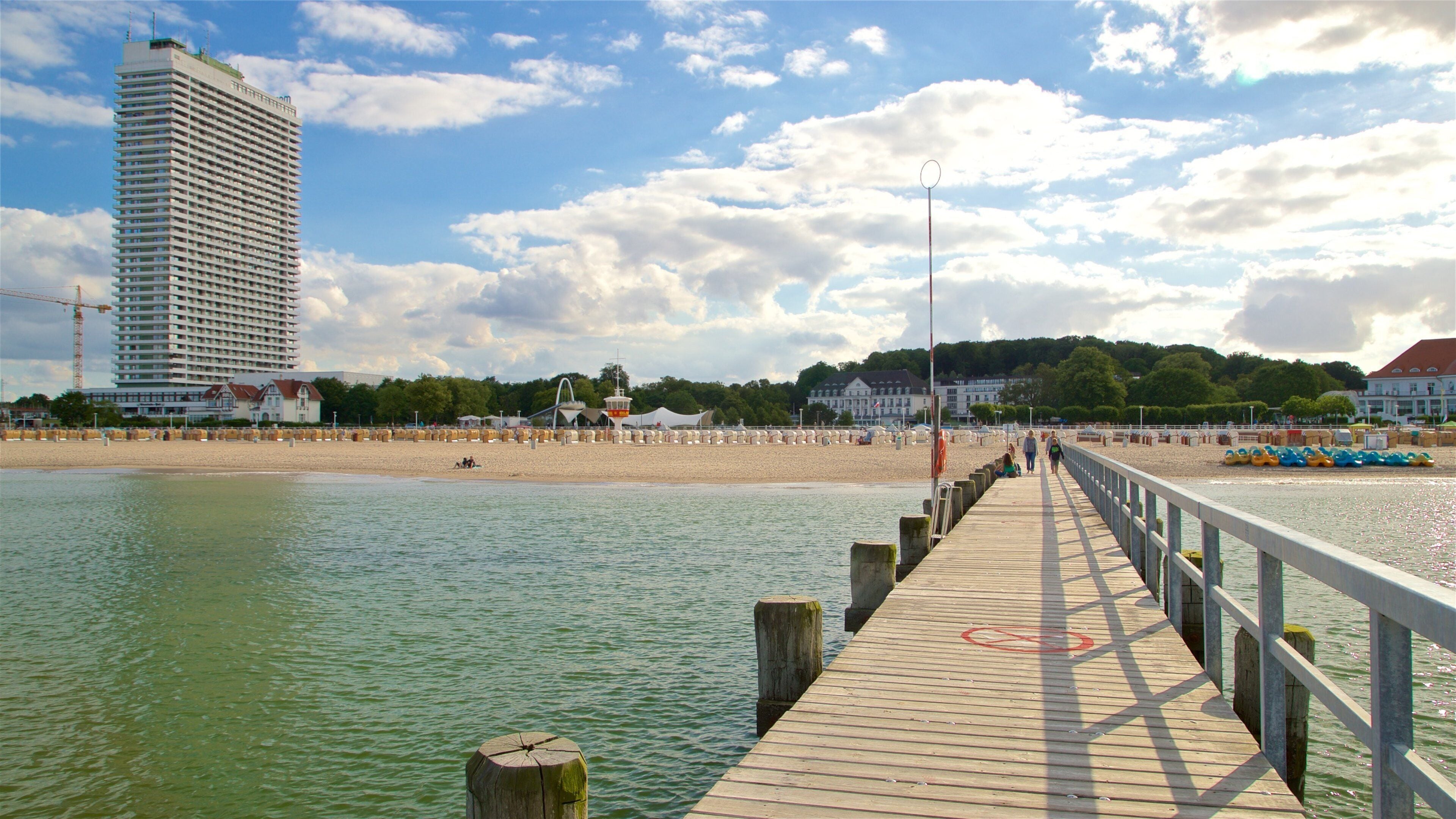 Travemuende featuring general coastal views and a beach