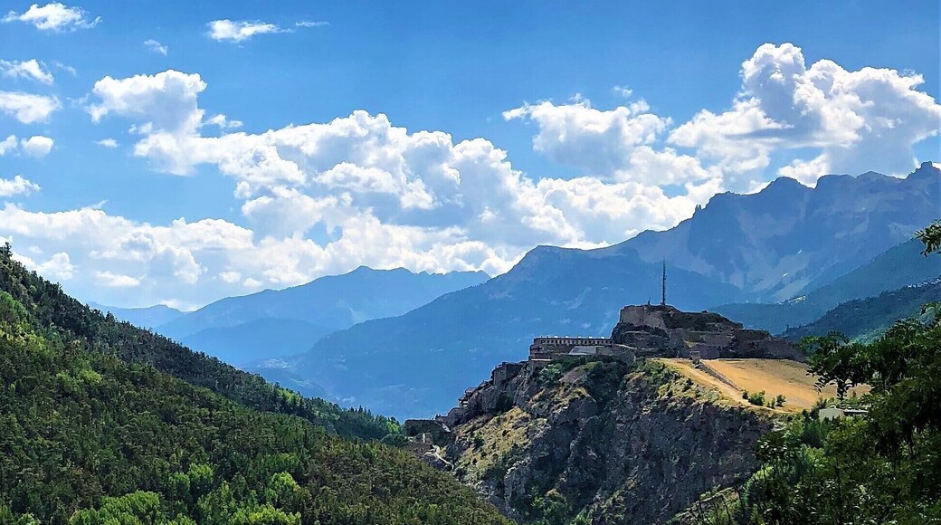Construction of this medieval fort began in the 14th century. The castle sits on a rock high above the Vauban city of Briançon. At one time, the fort was considered the highest city in Europe. Mainly ruins, a well-designed self-guided tour is offered at the fort. #History
