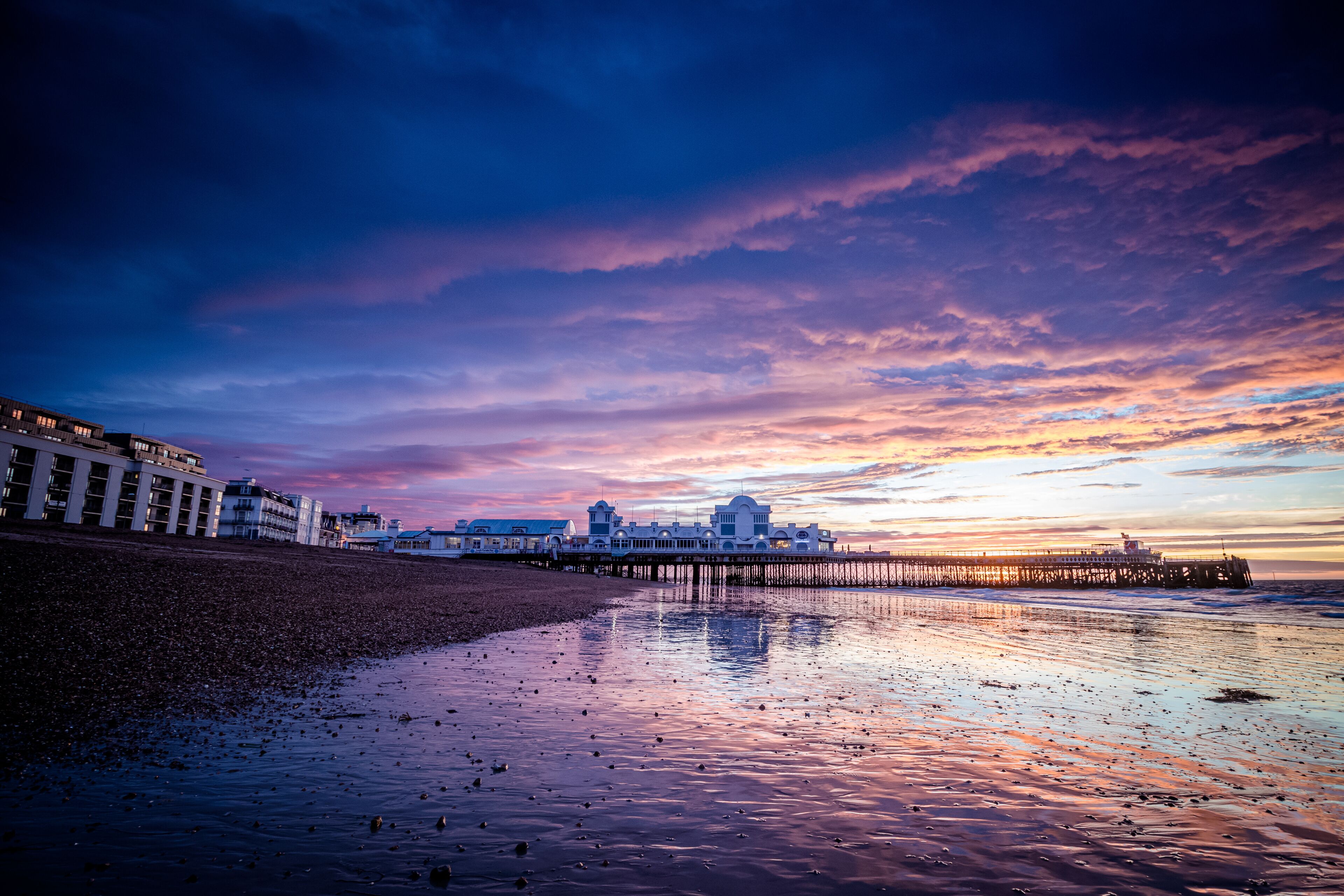 Sunrise at South parade pier in Southsea, Portsmouth