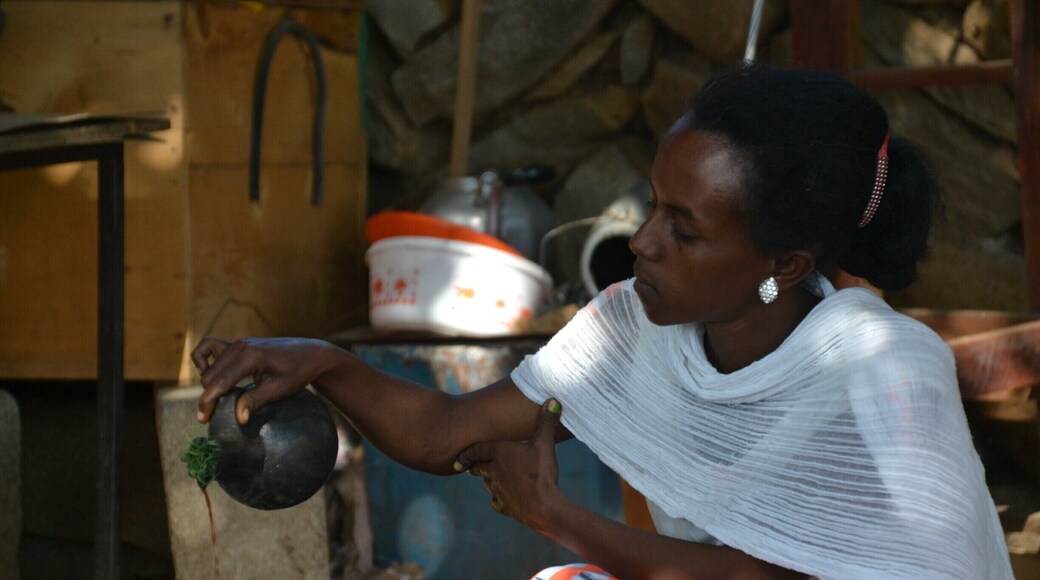 A traditional coffee ceremony in Ethiopia is a must do experience. It is a treat for both the eye, nose and mouth. The sight of a beautiful lady preparing your coffee while eating popcorn and smelling the coffee beans being roasted, and at the same time inhale the fumes of some natural burning incense...an experience not to be missed when in Ethiopia.
More stories from Ethiopia on my travel blog: http://www.earthseeing.com/destinations/africa/ethiopia/
#ethiopia #people #food