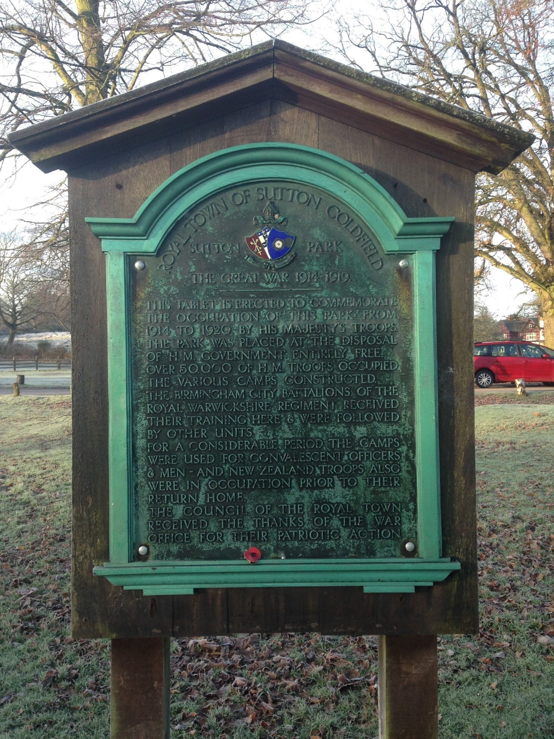 One of the largest urban parklands in Europe. This is a memorial to those who fell in WWI.