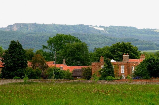 Great Thirkleby View of the village from the footpath through All Saint's churchyard. The White Horse above Kilburn is almost 5km away.