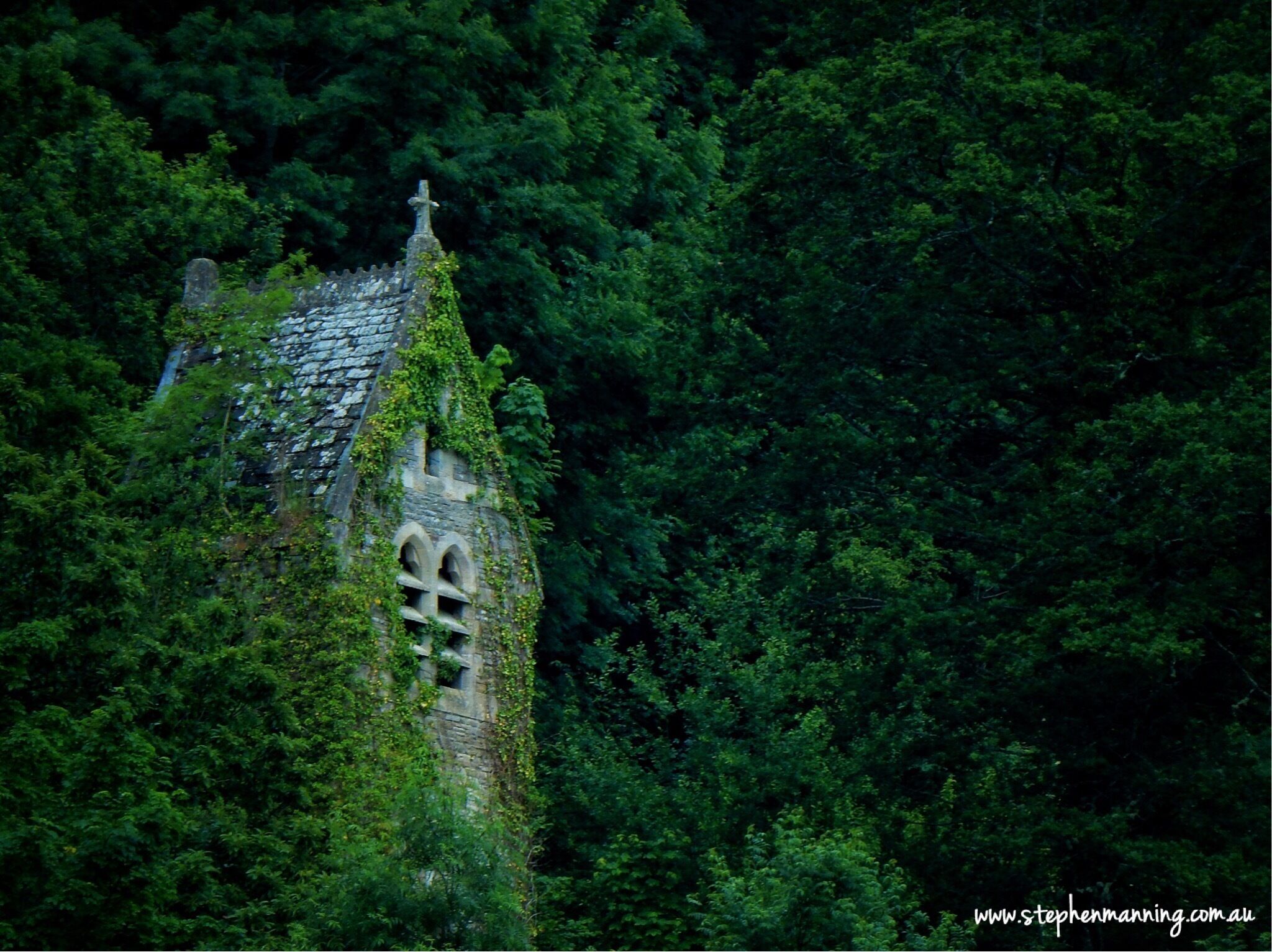 As I was leaving Tintern Abbey I saw the ruins of St Mary the Virgin on Chapel Hill just peeking through the trees and the ivy. If it had of been a clearer day I would have hiked up the hill for a closer look and to take some more photos.