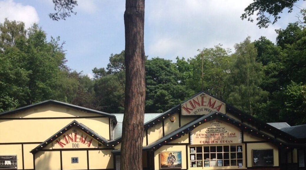 Old fashioned cinema showing all the latest films