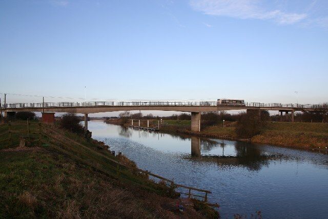 Kirkstead Bridge. The new bridge over the Witham from the site of the old bridge