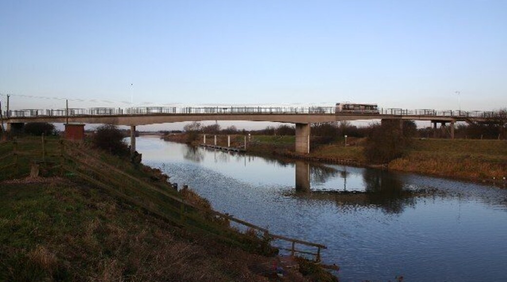 Kirkstead Bridge. The new bridge over the Witham from the site of the old bridge