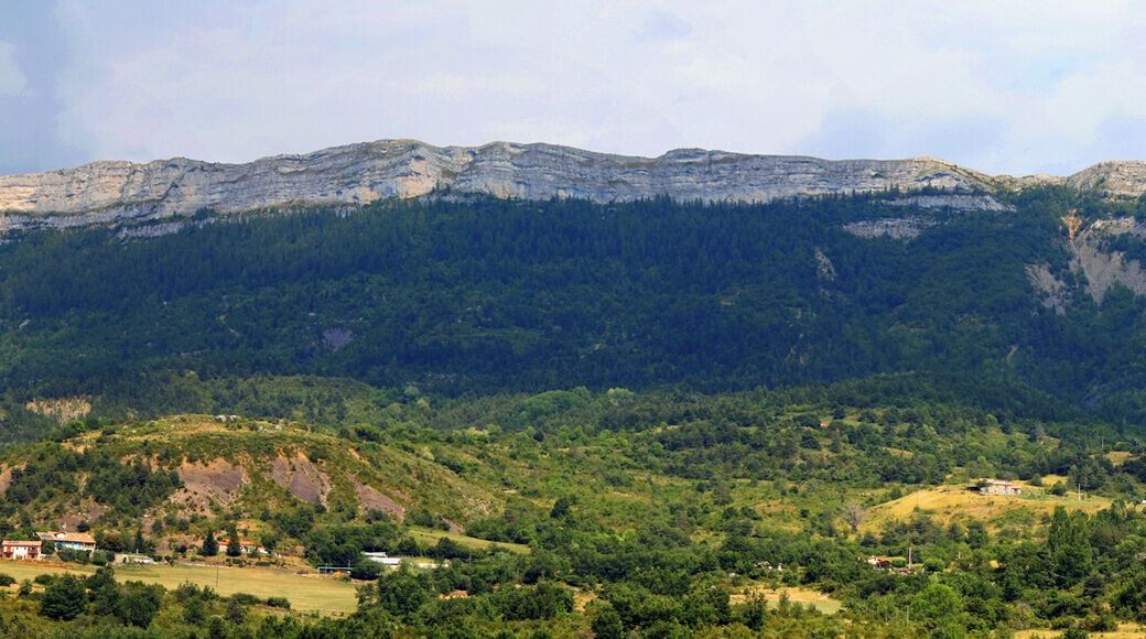 Panoramic view of the "Barre des Dourbes". Left the "Pic de Couard", in the center the village "Dourbes"
