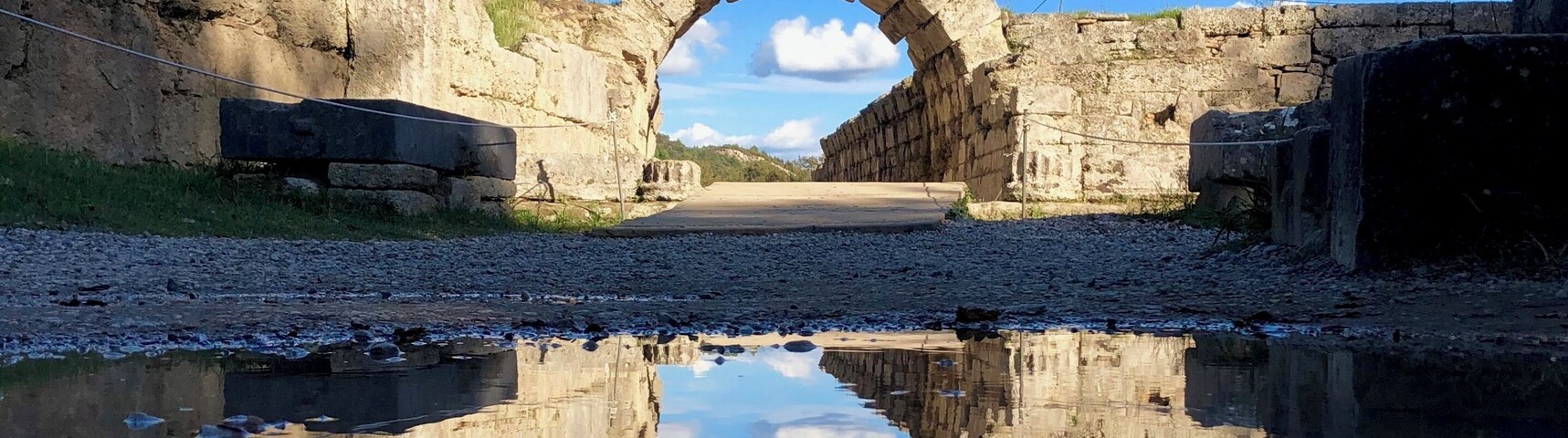 The entrance of the ancient stadium in Olympia