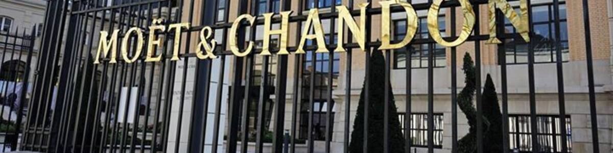 The Champagne houses of France are all in two towns, Epernay and Reims. This is avenue du Champagne in Epernay. Moet is the old timer, and owner of Dom Perignon. There are two tours a day of part of their 17 miles of Champagne caves. #details