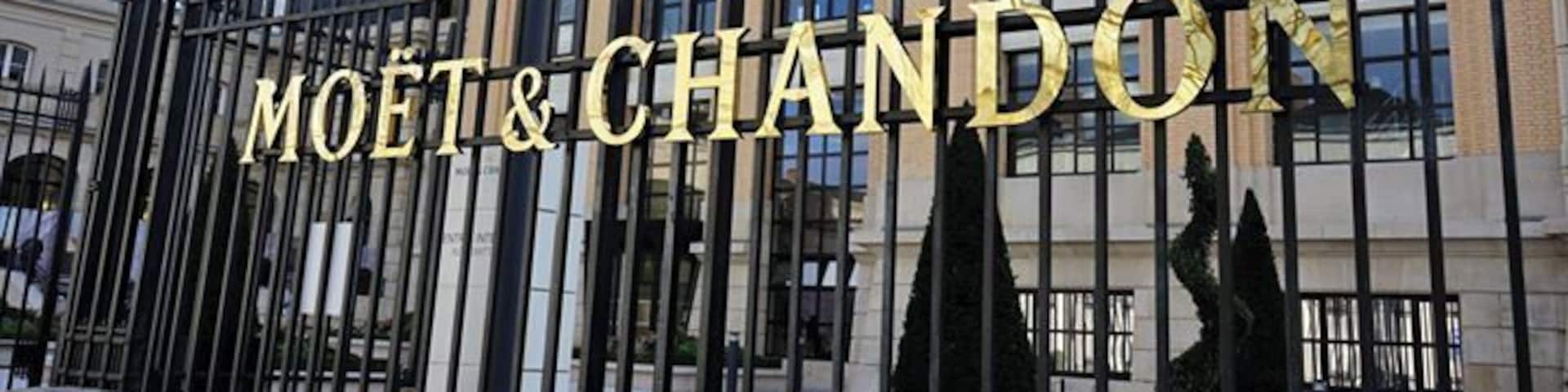 The Champagne houses of France are all in two towns, Epernay and Reims. This is avenue du Champagne in Epernay. Moet is the old timer, and owner of Dom Perignon. There are two tours a day of part of their 17 miles of Champagne caves. #details