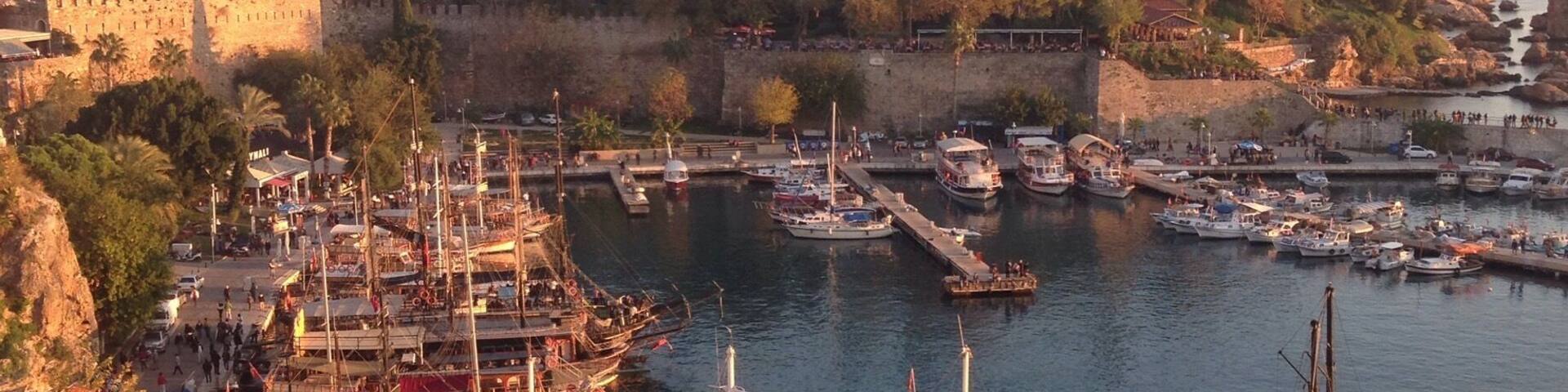 Port of Antalya at sunset. Very charming!