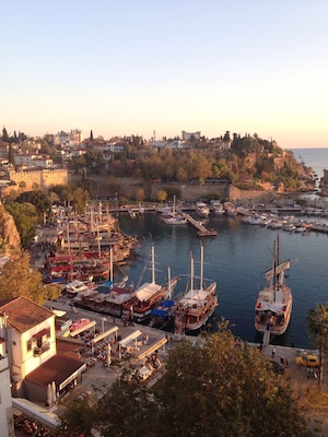 Port of Antalya at sunset. Very charming!