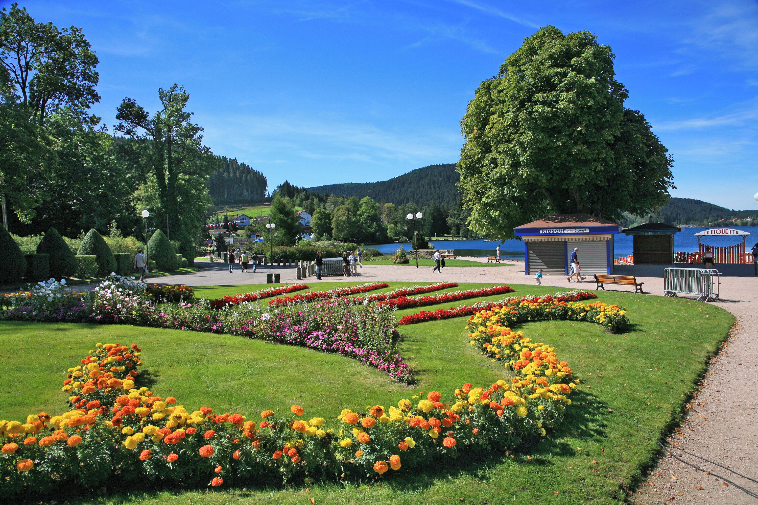 Lac de Gérardmer, a lake in the Ballons des Vosges Nature Park (France).