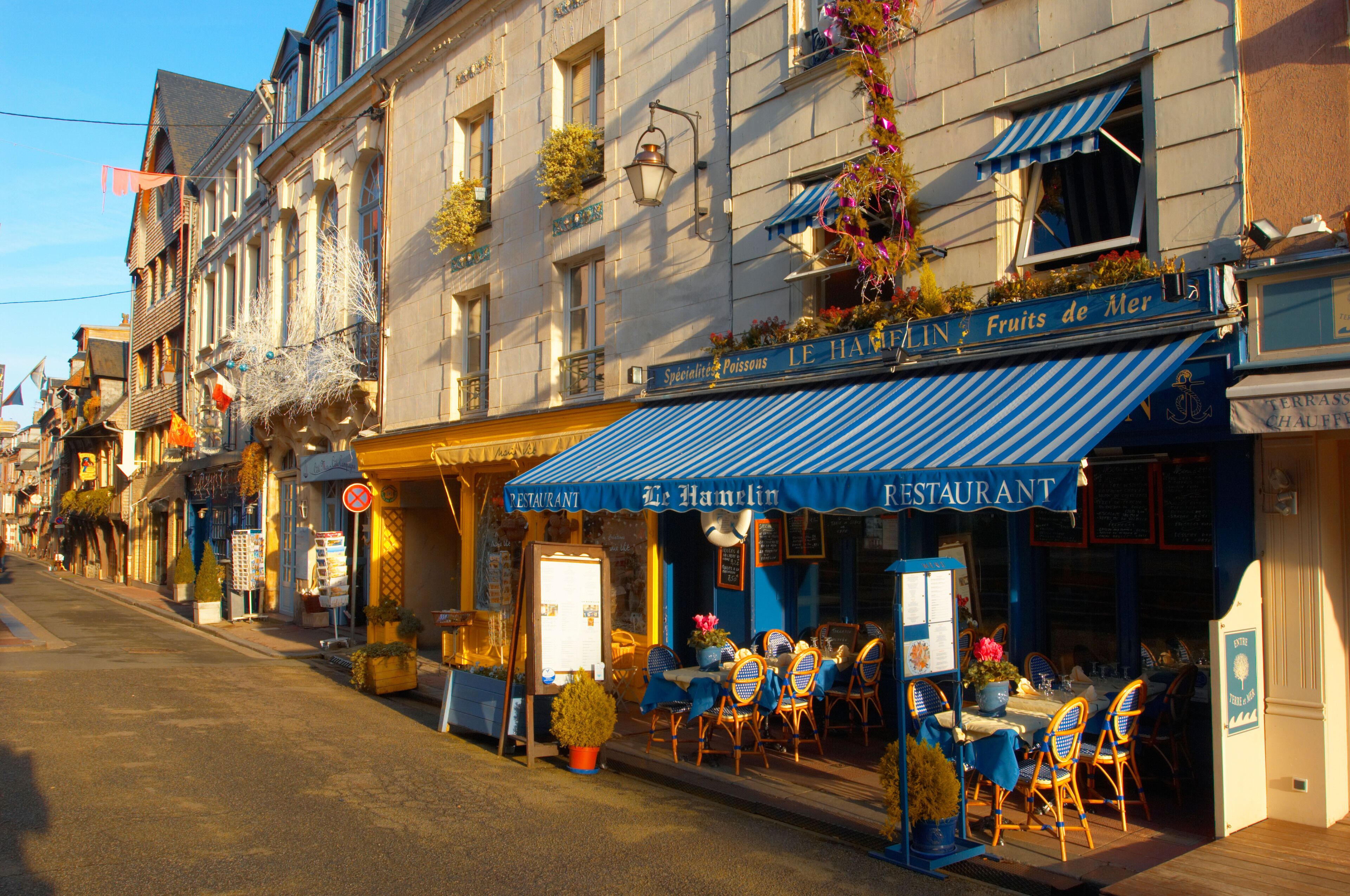 Restuarant. Honfleur, Normandy, France.