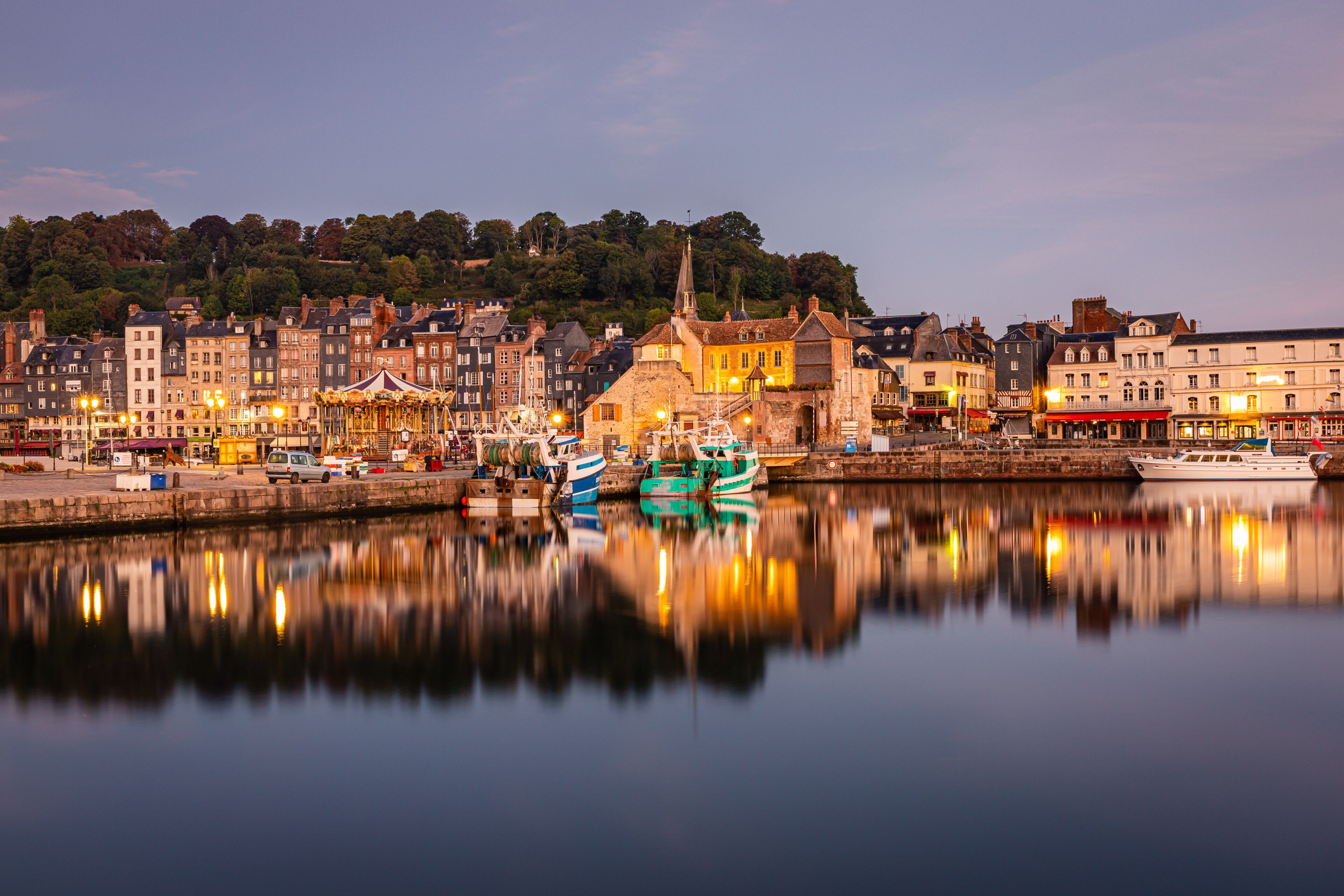 Blue hour in Honfleur, Normandy France