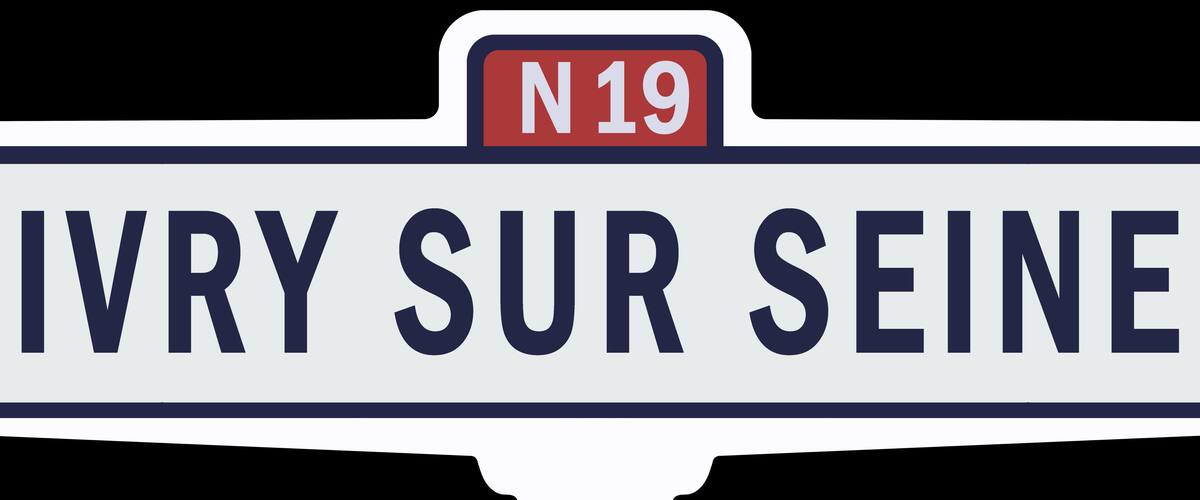 A license plate with 'N19' and 'IVRY SUR SEINE' text.