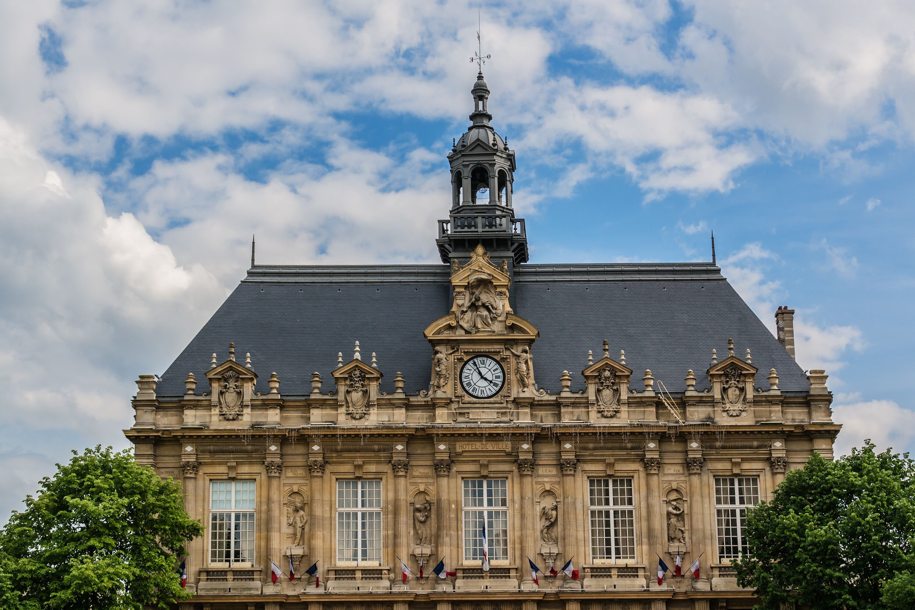 Town hall of Ivry-sur-Seine (Hotel de ville, 1896). France.