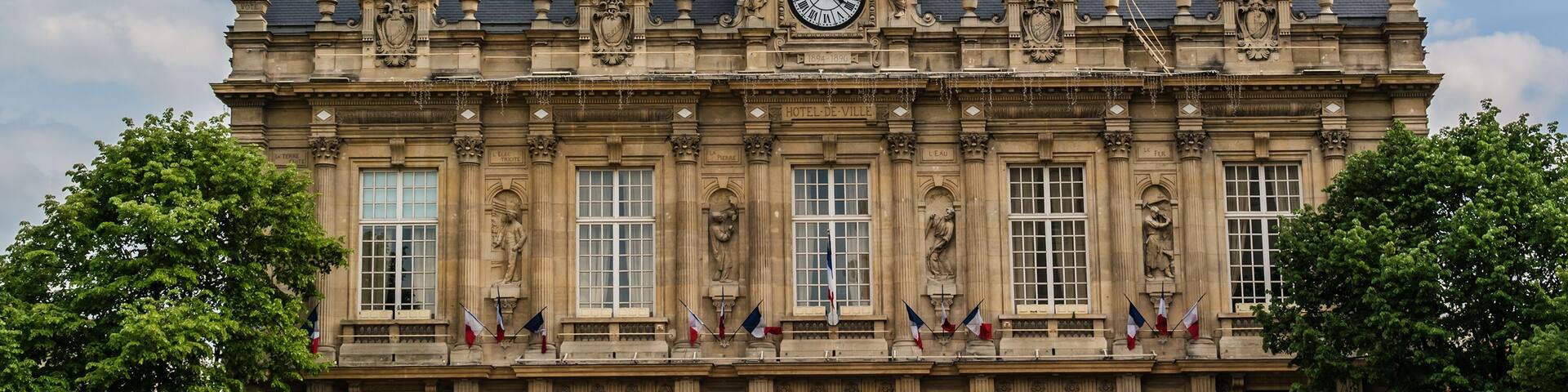 Town hall of Ivry-sur-Seine (Hotel de ville, 1896). France.